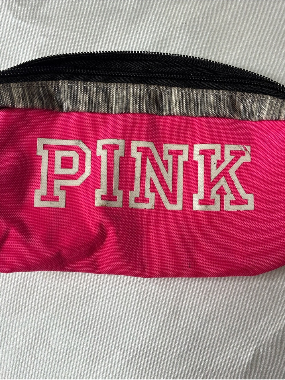 PINK Victoria's Secret Hot Pink Logo Cosmetic Pouch
